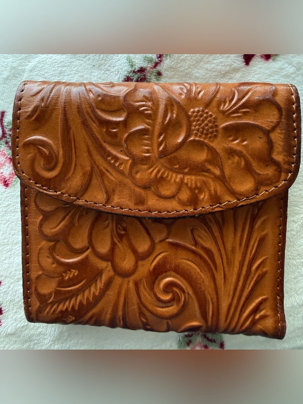 Patricia Nash Tooled Leather Tan Wallet